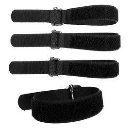 Set of 4 Elastic Velcro Straps Set, Adjustable Straps with Velcro (3.8 x 50 cm), Velcro Cable Ties, Webbing Straps for Organising Cables, Garage, Bicycle