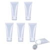 MORICOH Pack of 5 Transparent Refillable Empty Tubes, Sample Containers,