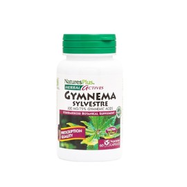 Nature's Plus Gymnema Sylvestre 300mg Nutrition Supplement to Control Sugar, 60 capsules