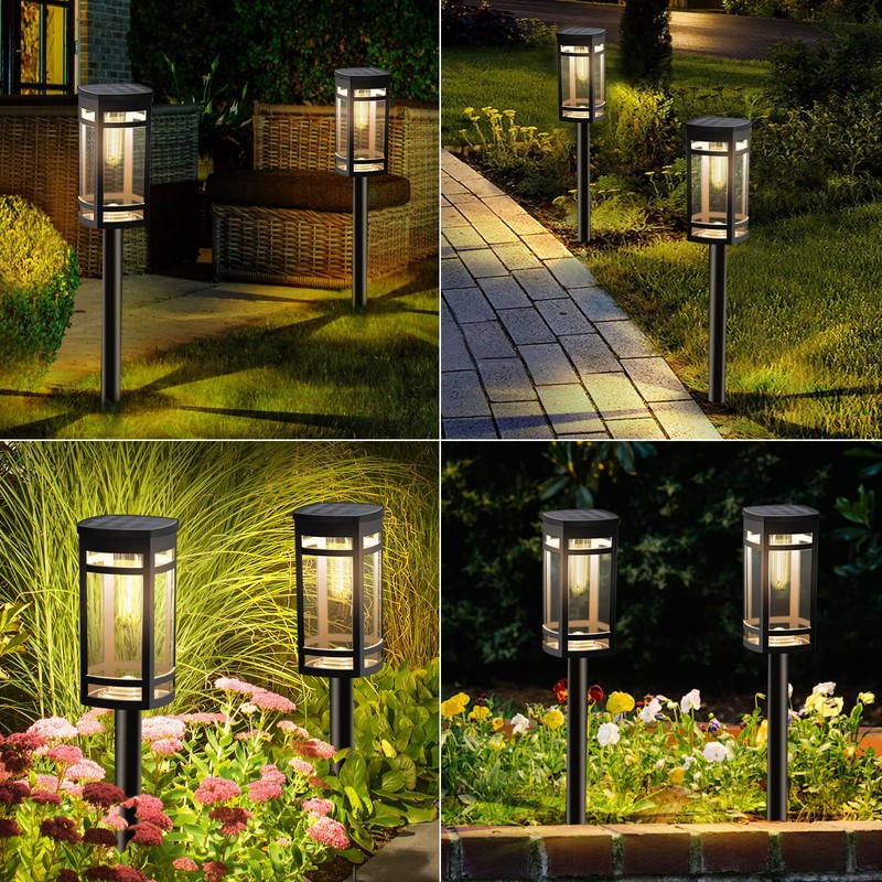 EXCMARK Solar Lights Outdoor Waterproof for Garden Pathway Walkway Driveway