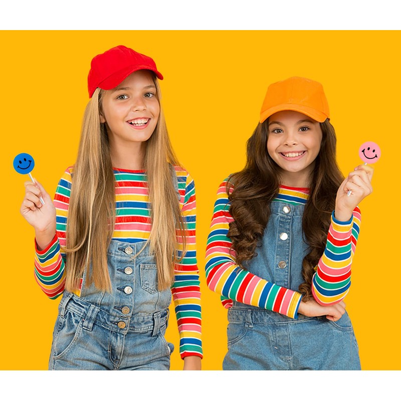 Assorted Happy Face Shaped Lollipops, Rainbow Swirl Lollipop, Mixed Fruit
