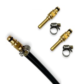 2 x High Pressure Hose Repair Kit Compatible with Karcher K2-K7 - Quick Connect Brass Connector Including Hose Clamp - For Retrofitting and Repairing HD Hoses