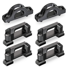 MZS Truck Bed Rail Cleats Tie Down Hook Kit, Inner Rope Hooks Tie Down Anchors Compatible with Tacoma Tundra for Cargo Trailer, Replace PT27835160 PT27835112 PT2780C010 663120C010 Black (Pack of 6)