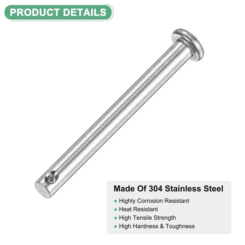 M METERXITY 10-Pack Single Hole Clevis Pins, M5 x 50mm