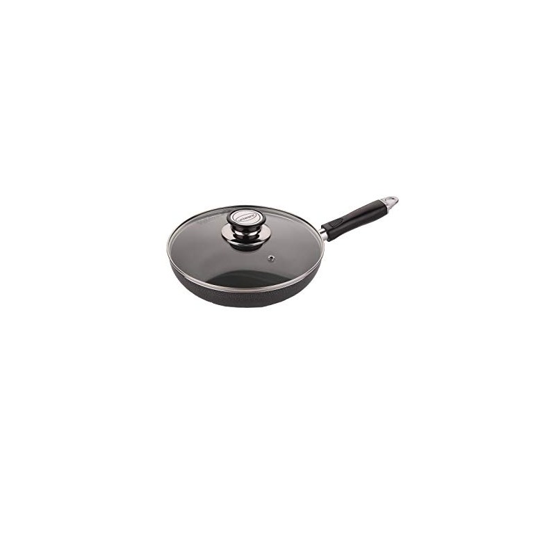 Uniware 10.2 Inch Frying Pan with Tempered Glass Cover, Non-Stick,