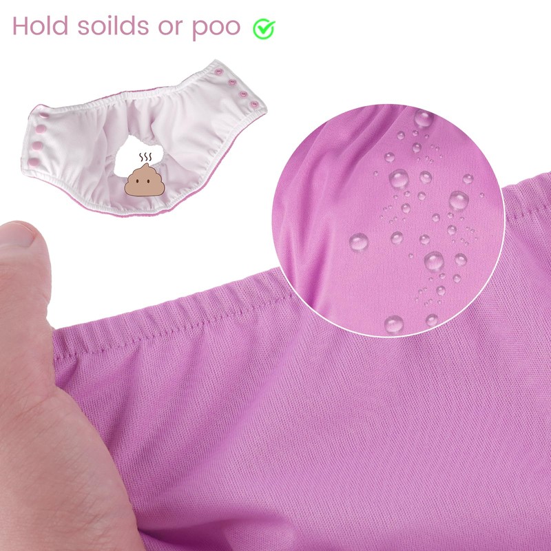 HECCEI Reusable Swim Nappy for Babies, Skin-Friendly with Adjustable Waistband,