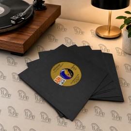 Vision Media® 7'' Black Paper Inners Sleeves - Acid Free - 25pcs