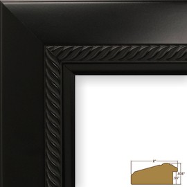 Craig Frames 8688 24 by 32-Inch Picture Frame, Ornate Finish, 2-Inch Wide, Smooth Black