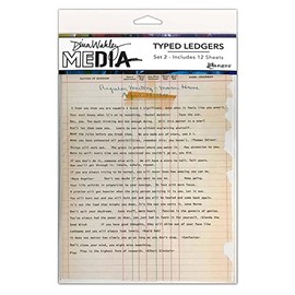 Ranger Dina Wakley Media Set 2 TYPED LEDGERS 12/SHT