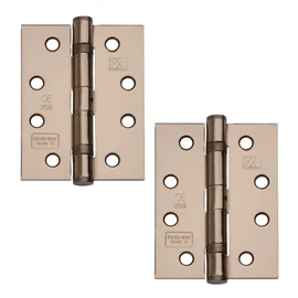 Excel XL869-BLNK Pair of 4" Grade 11 Door Hinges, Black Nickel