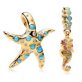 MSPOVOF Cute Animal Charms S925 Sterling Silver Pendant for Bracelets and Necklaces Women Jewellery Gift, Cubic Zirconia