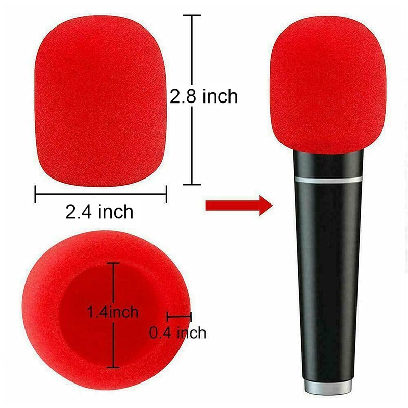 BuxiuGK Pack of 20 Microphone Windbreaks, Colour Thickened Microphone Cover,
