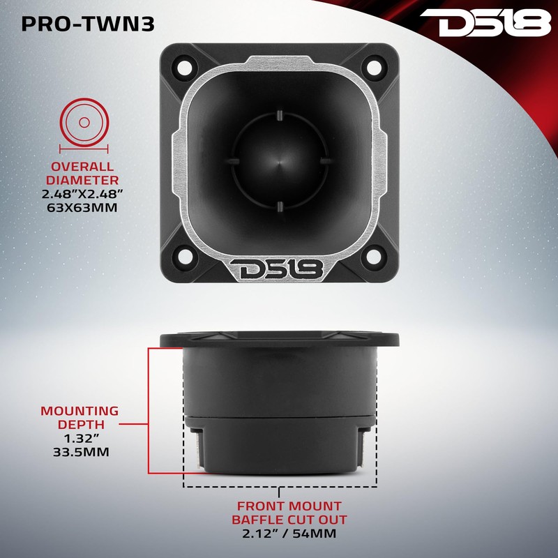 DS18 PRO-TWN3 PRO 2.5 Inches High Compression Neodymium Tweeter 200