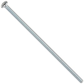Small Parts Steel Steel Pan Head Machine Screw, Zinc Plated, Meets ASME B18.6.3, Slotted Drive, #8-32 Thread Size, 4-1/2" Length, Fully Threaded, Imported (Pack of 10)