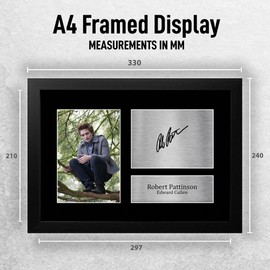 HWC Trading FR A4 Robert Pattinson Twilight Gifts Printed Signed Autograph Picture for Movie Memorabilia Fans - A4 Framed