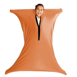 SZSMART Sensory Body Sock for Kids, 40"x27" Full-Body Wrap Stretchy Body Sox to Relieve Stress for Children with Autism, Anxiet (Orange, S/89-112cm)