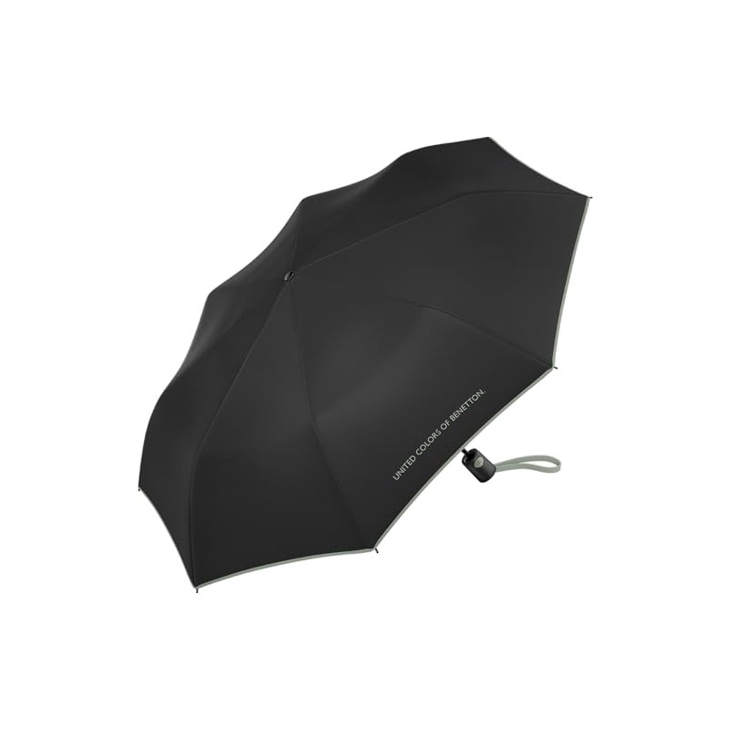 Benetton Mini AC Pocket Umbrella, Black-iceberg Green, Compact