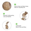 MicoSim Rattan Effect Resin Bunny Easter Decor,Table Rabbit Easter Decorations,Spring