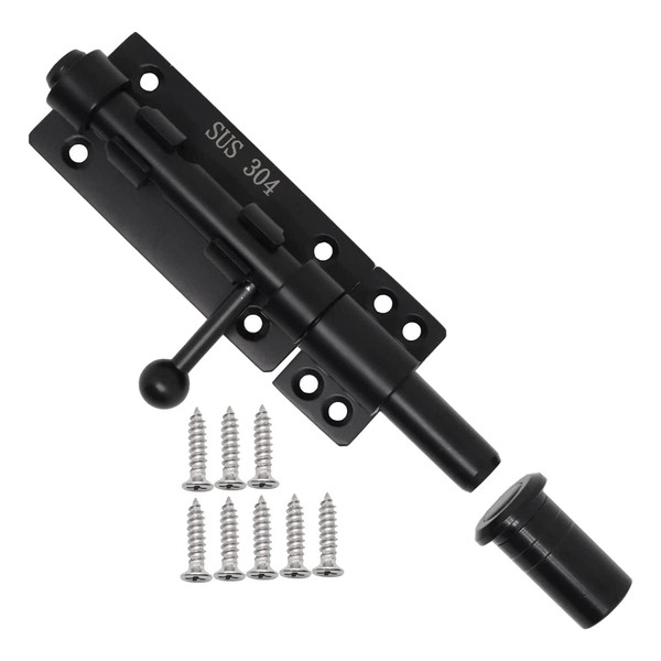 Fladhheg Heavy Duty Slide Bolt Gate Latch with A Padlock,