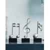 Amoy-Art 3 x Decorative Sculptures Music Note Figures Treble Clef