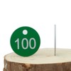 Green Plastic Engraved Number Plates without Key Rings 1-50