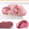 Vensivy Women Cute Rabbit Ear Slippers House Non-Slip Soft Fluffy