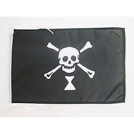 Pirate Emanuel Wynne Flag 18'' x 12'' cords - skull Pirates SMALL flags 30 x 45cm - Banner 18x12 in - AZ FLAG