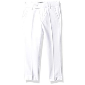a.x.n.y Boys' Solid Dress Pants, White, 12
