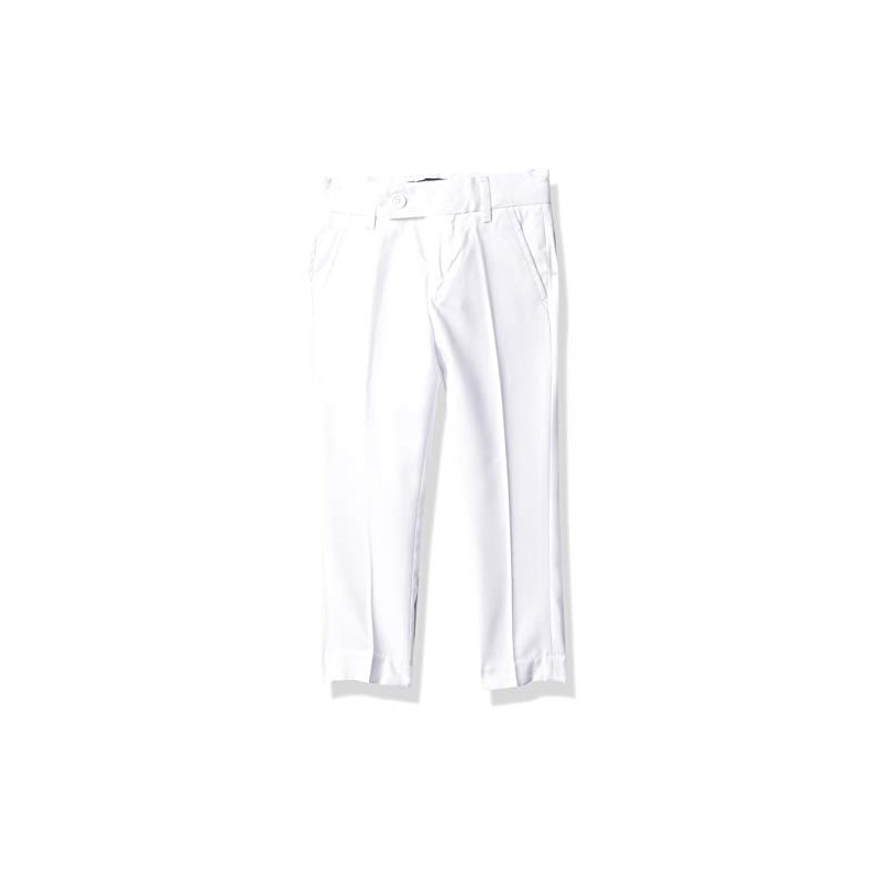 a.x.n.y Boys' Solid Dress Pants, White, 12