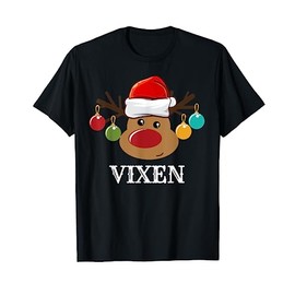 Santa Reindeer Vixen Xmas Group Costume T-Shirt