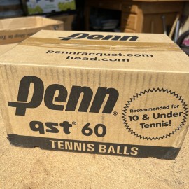 Penn Case Penn QST 60 Tennis Balls Youth Felt Orange Dot Balls for Beginners 2 Dozen