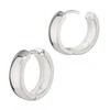 NKlaus Silver Pair Genuine 925 Sterling Silver Folding Hoop Earrings
