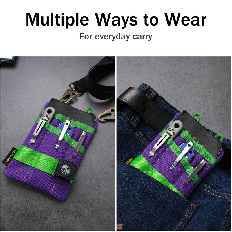 VIPERADE VE1 Pocket Organizer, EDC Pouch for Men, EDC Organizer