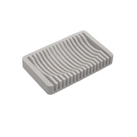 Minimalist Self‑Draining Soap Dish Tray (Stone Light Grey)