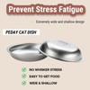 PEDAY 18/8 Stainless Steel Cat Bowls, Whisker Friendly, Human Grade,