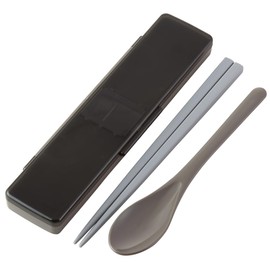 スケーター(Skater) コンビセット 抗菌 箸 スプーン セット 箸21cm チャコールグレー CCS45SAAG-A