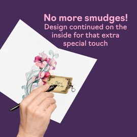 Female Birthday Card for Women - Nouveau Beauty Floral Fashion - Happy Birthday Cards For Her Woman Girls Friends Family, 5x7 Inch Beautiful Fairy Tale Greeting Cards