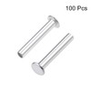 sourcing map 100 Pcs 3mm x 18mm Aluminum Flat Head
