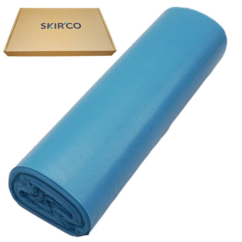 SKIR'CO Pack of 50 Bin Liners 60 Litres Blue Bin