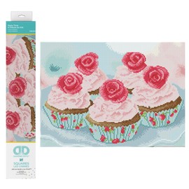 Diamond Dotz Party Time Cupcake Diamond Painting Kits for Adults - Diamond Art Kits a Relaxing Creative Craft Kit with Dotz Gems 16.9"x12.2"