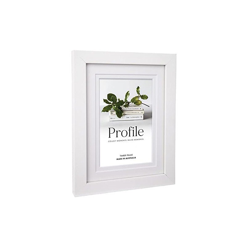 Profile Products Australian Made Timber Frame 10420 Deluxe White 20x25/13x18cm