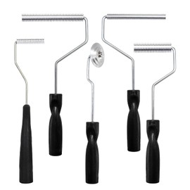 YOUEON 5 Pcs Fiberglass Roller Tools Kit, Fiberglass Laminating Rollers with Aluminum Head, Resin Laminating Roller Set for Mold, Composite Projects, Tub, Boat Repair