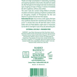 Mario Badescu Ginkgo Mask, mascarilla hidratante para el cuidado de la piel para hombres y mujeres con manteca de karité y vitamina E, mascarilla facial nutritiva para una tez más suave, tersa y radiante, 70 gr