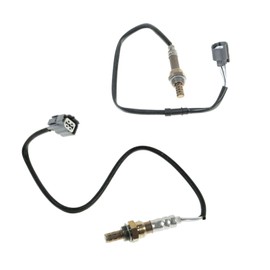 TRQ O2 Oxygen Sensor Pair Upstream & Downstream Set Compatible with 01-03 Honda Civic EX 1.7L