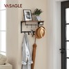 VASAGLE Laundry Room Shelf Wall Mounted, Coat Rack Shelf, with