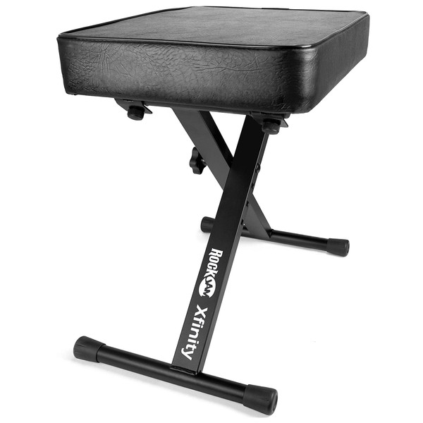 RockJam RockJam KB100 Adjustable Padded Keyboard Bench, X-Style, Black