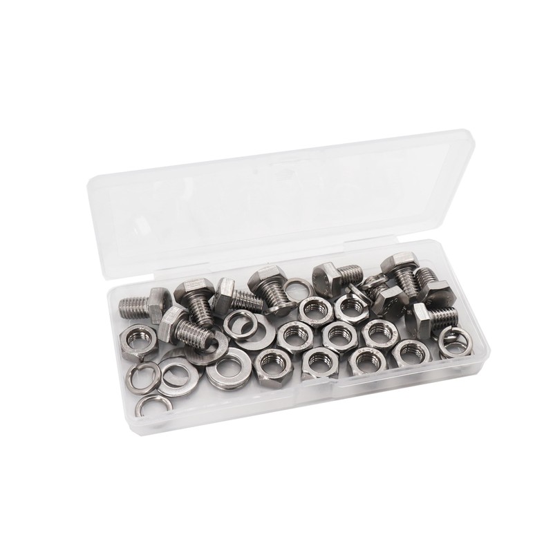 binifiMux 10-Pack M8 x 20mm Hexagon Screws Hex Bolts with