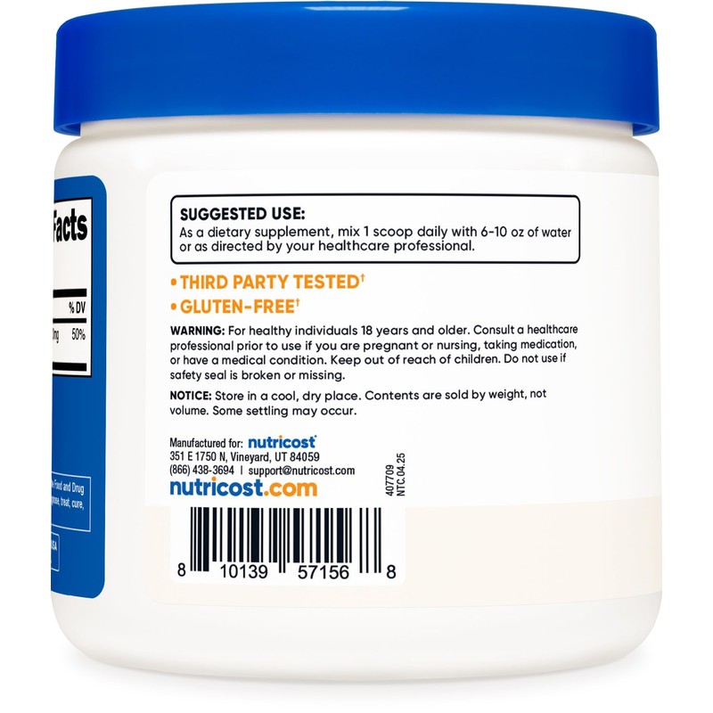 Nutricost Magnesium Glycinate Powder (250 Grams) (Unflavored)