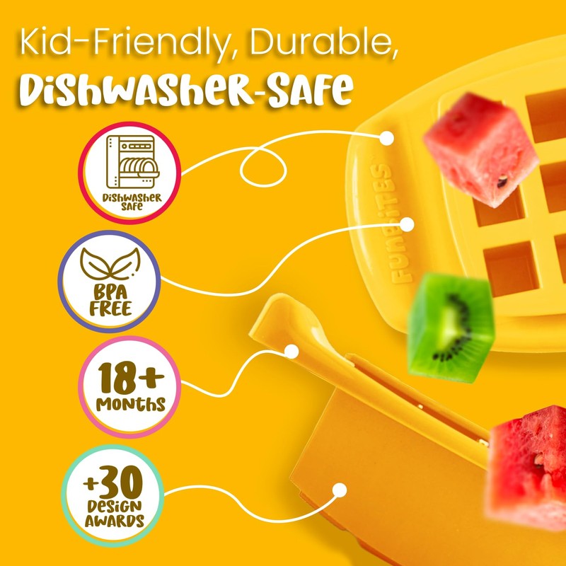 FUNBITES Sandwich Cutter for Kids Lunch, Mini Cookie Cutters, Bento