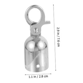 Garneck Stainless Steel Rope End Cap 20 mm - Robust Cord Stopper and Rope Connector for Carabiner Hooks - Ideal for Railings and Outdoor Applications Durable and Weatherproof